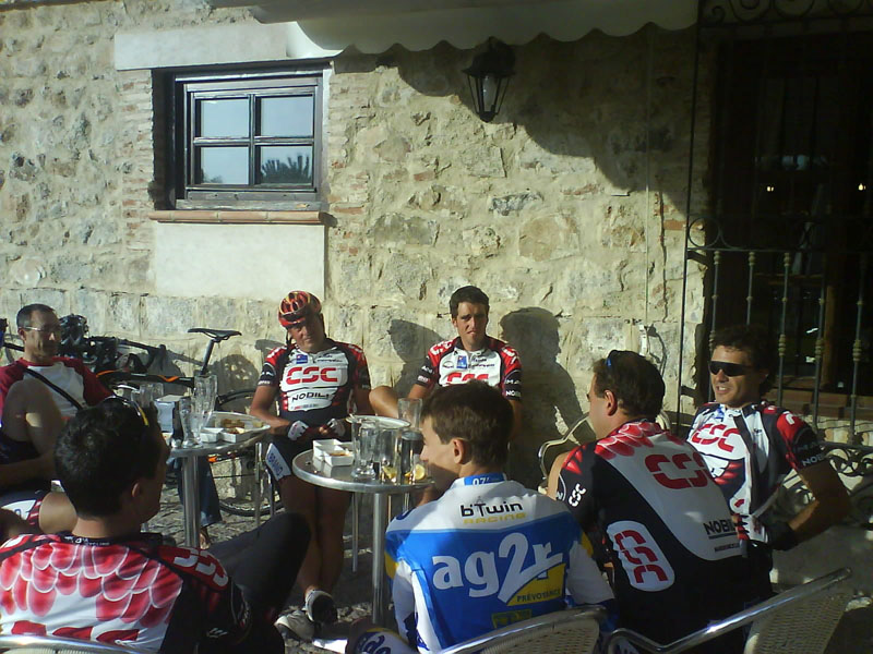 Vuelta 2007. Masaje despus de la etapa